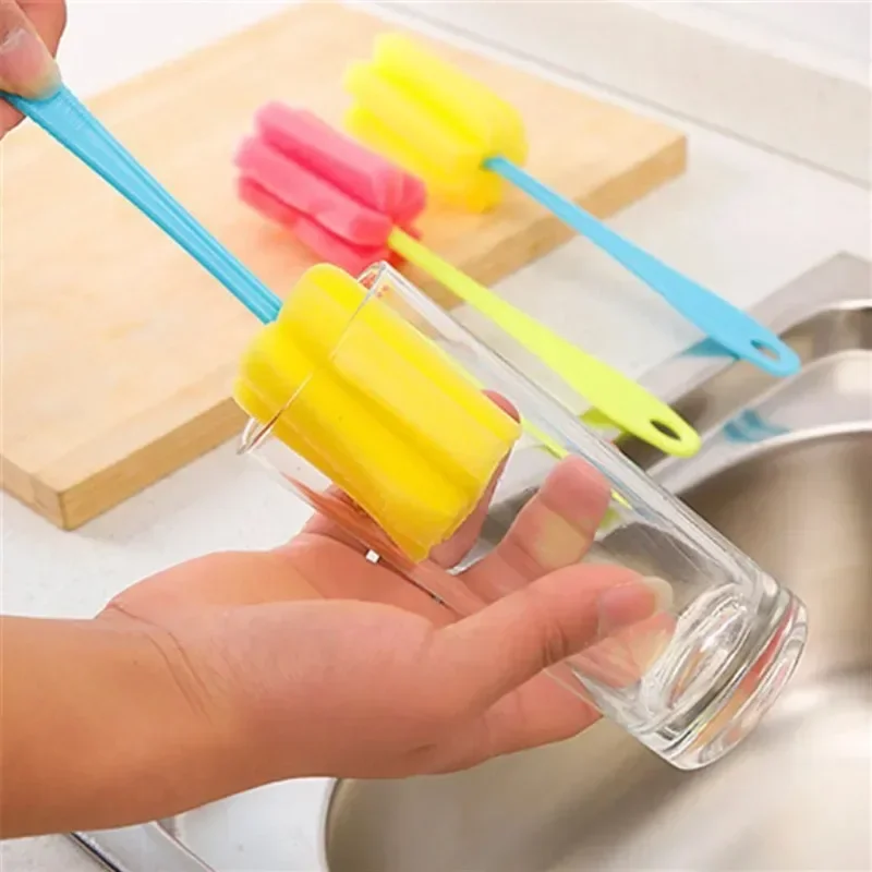 2Pcs Sponge Brush Water Bottle Glass Cup Washing Cleaner Tools Baby Bottle Brush Kitchen Cleaning Tool Specialty Tool