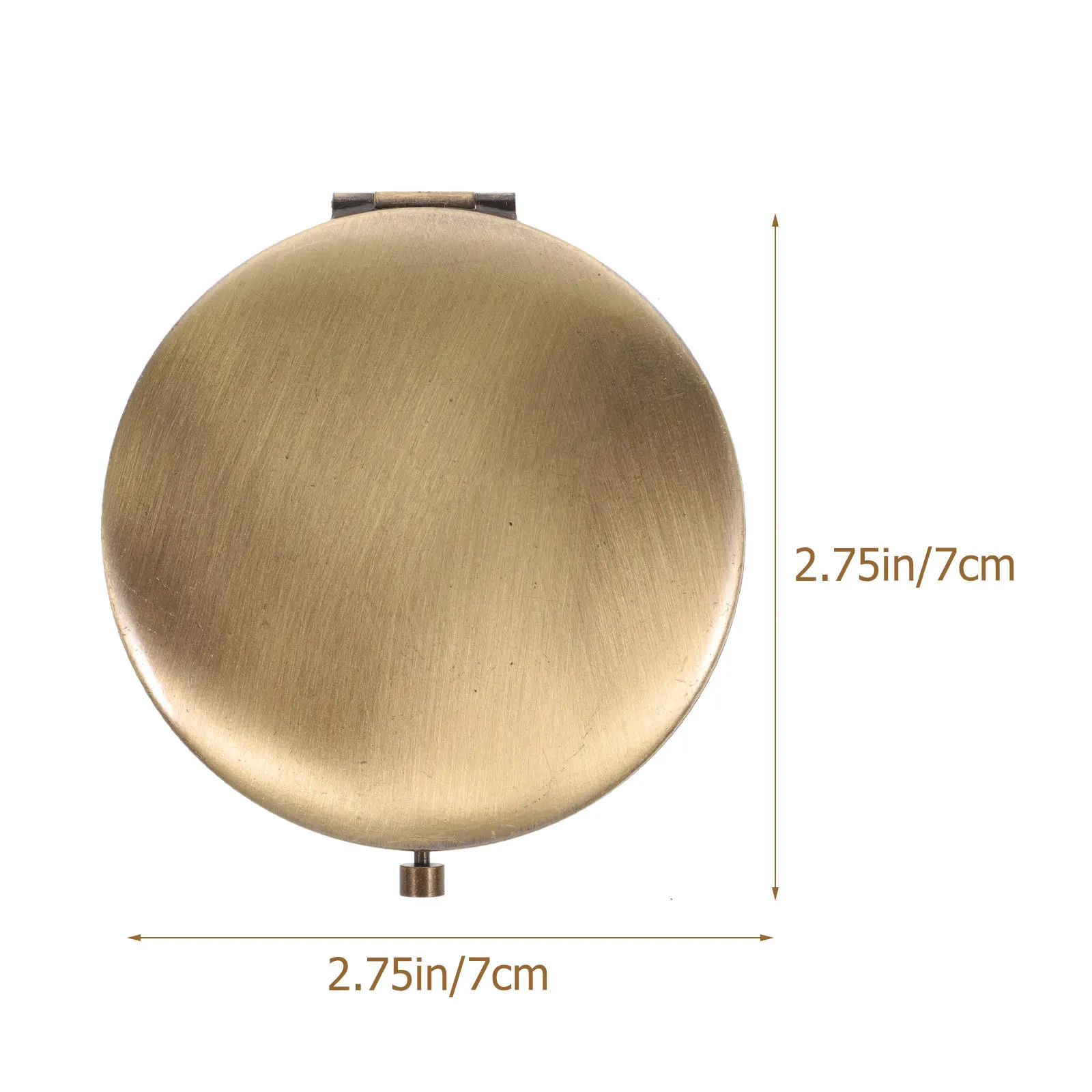 Retro opvouwbare make-upspiegel draagbaar houten metaal rond voor vrouwen compact lichtgewicht elegant ontwerp heldere reflectie reizen