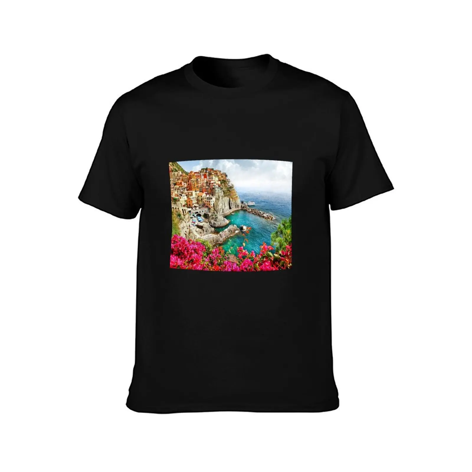 Cinque Terre - Italy T-Shirt Fashion Simple Casual Tee Shirt T-Shirt