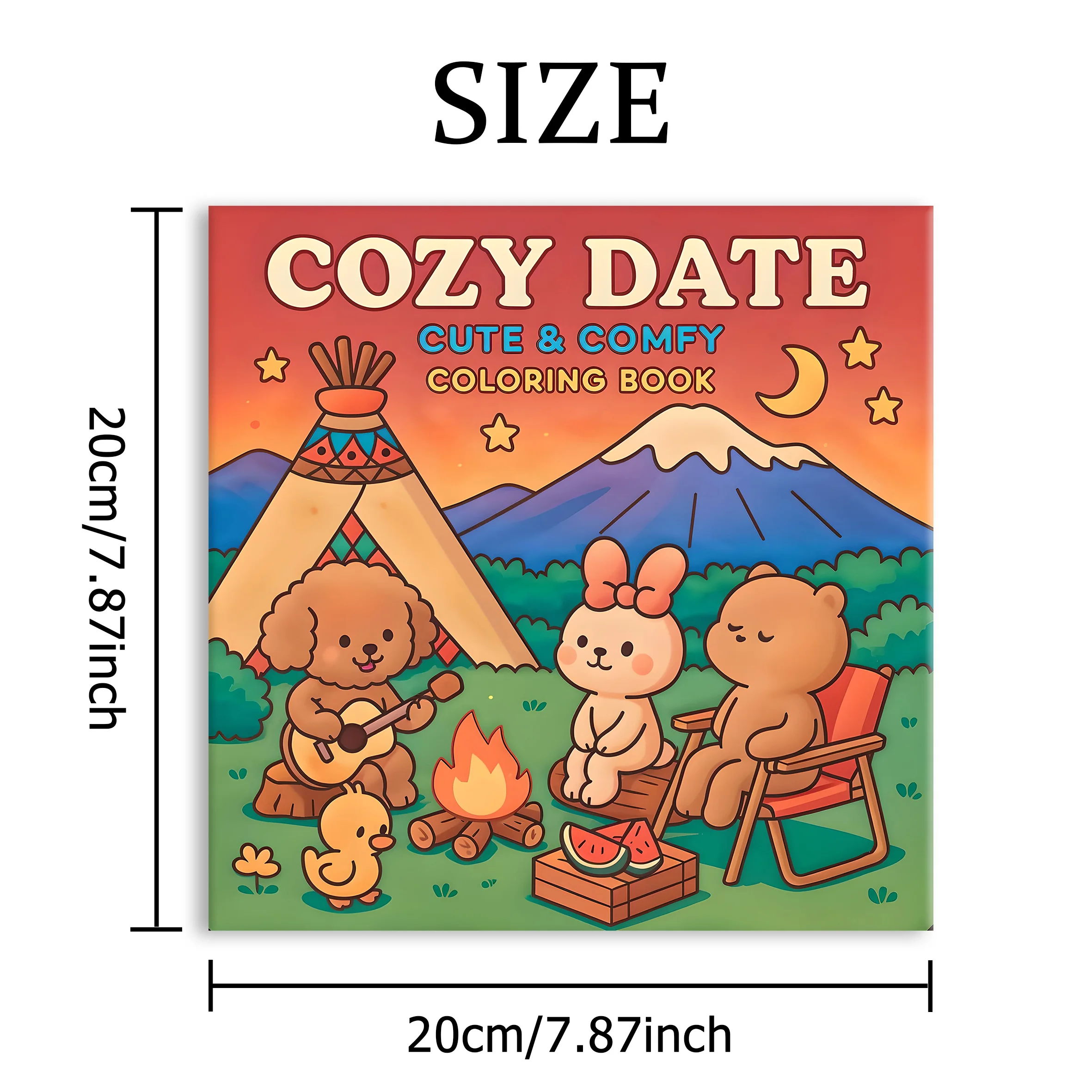 COZY DATE Bold-easy Patterns Coloring Book for Adults Cute Drawing Book Perfect Gift for Party and Birthday