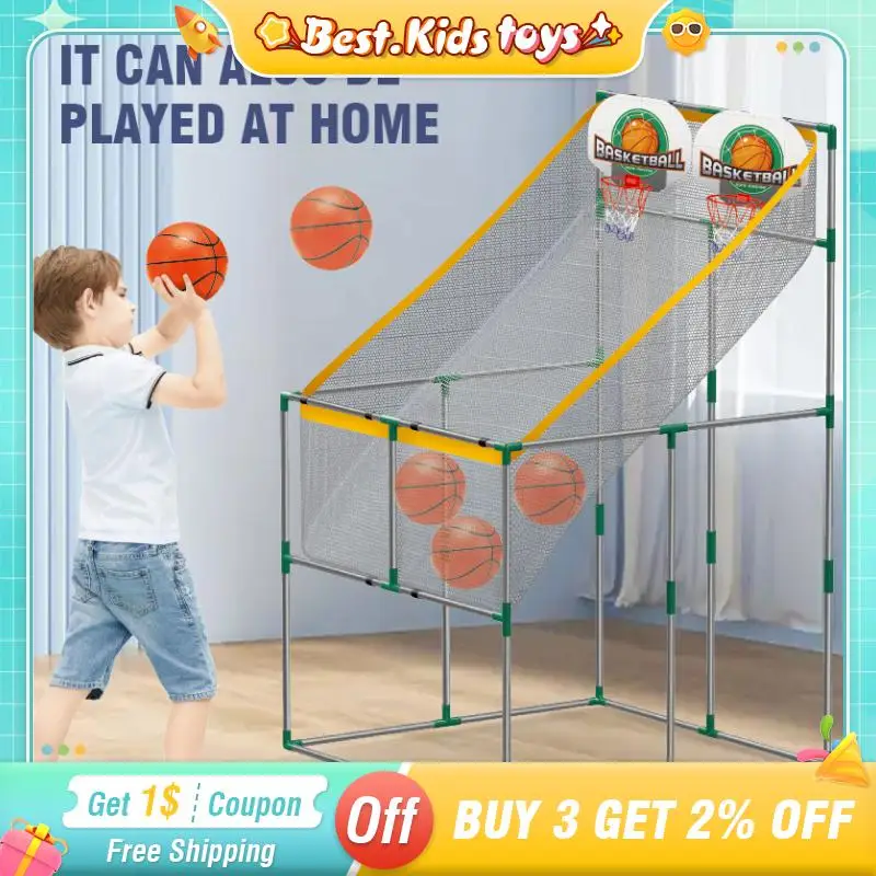 Large Two Player Basketball Board Shooting Machine Kids Toys Parent-Child Interactive Sports Fitness Competition Shooting Set