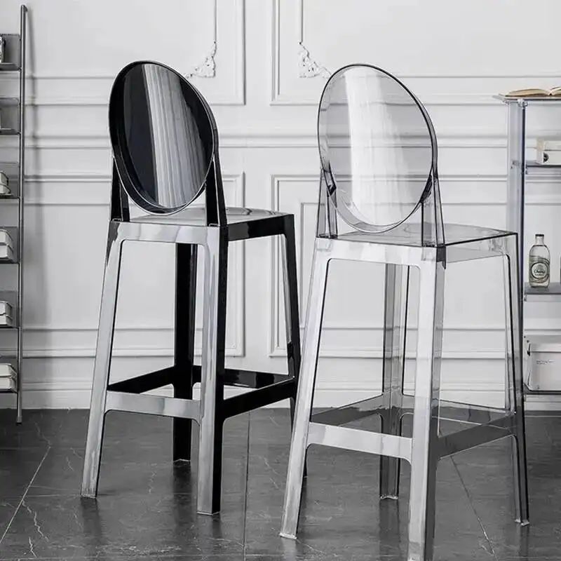 

Chair White Clear Barstool Nordic Design Bar Kitchen Island Bar Stool Modern Minimalist Cadeira Ergonomica Livingroom Furniture