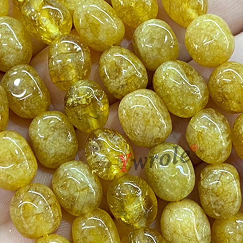 8x12mm Irregular Yellow Citrines Natural Stone Spacer Beads for Jewelry Making DIY Bracelet Earrings Charms Accessories 15\'\'