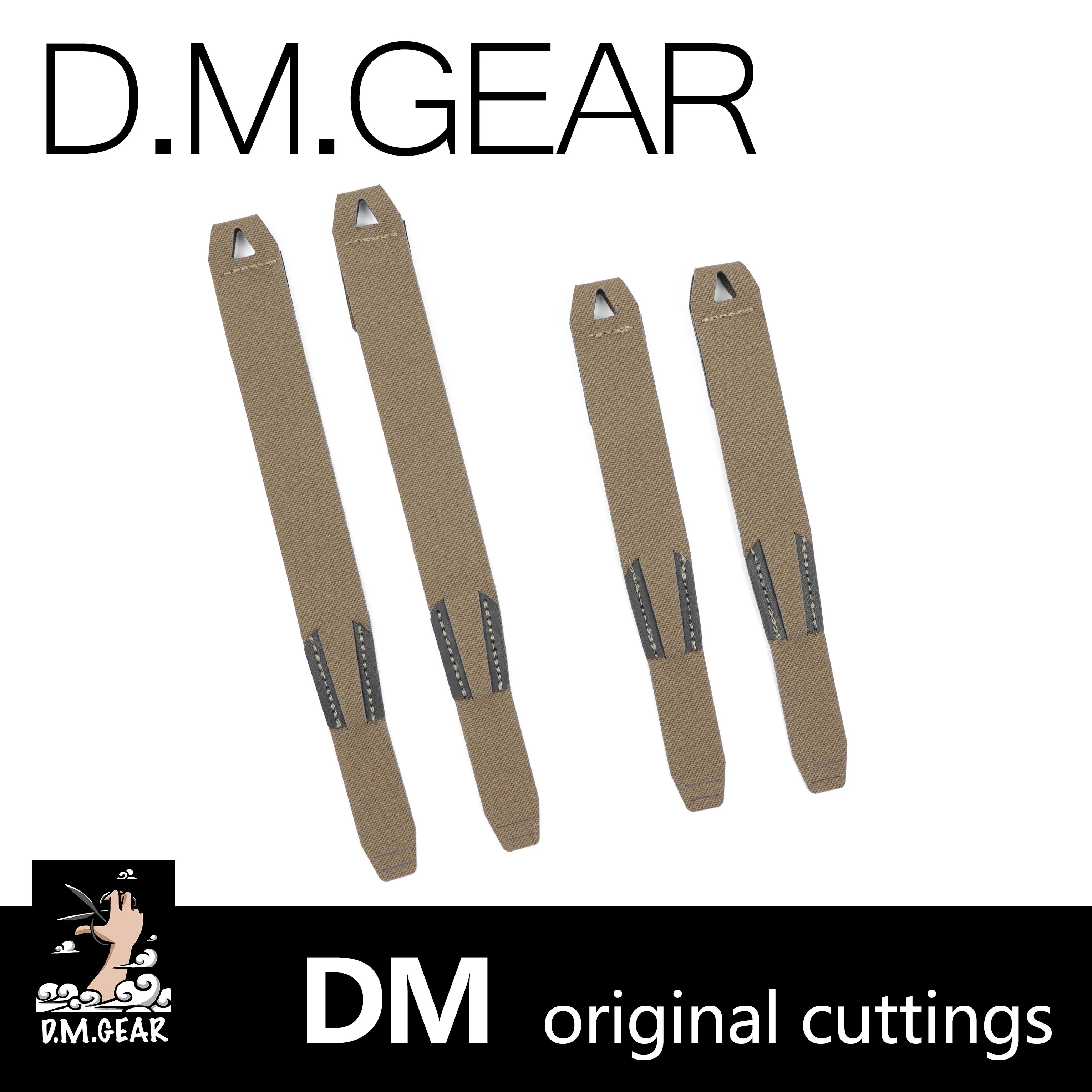 DMGear-Tactical Molle Abraçadeiras, Cinch Strap Webbing, Organizador Arrumado, Fix Hook Loop Grip, Envolvendo Cabo, reutilizável, 2 pcs por conjunto