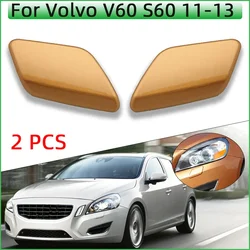 2 PCS For Volvo V60 S60 2011 2012 2013 Headlamp Washer Spray Nozzle Cover Cap Headlight Cleaner Shell Lid Trim 39802699 39802681