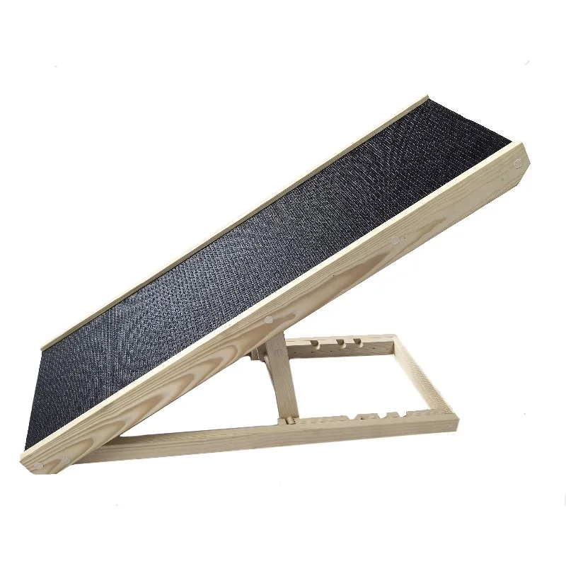 

Height adjustable wooden dog ramp stairs