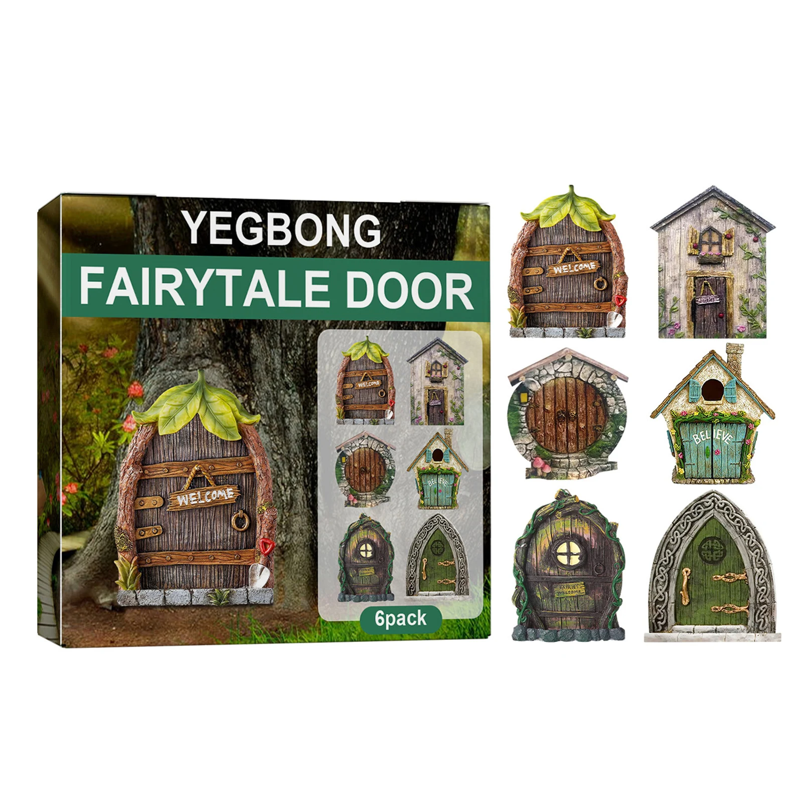 Fairy Door Fairy Garden Door Miniature Fairy Garden Door For DIY Micro Landscape Ornament Kids Room Wall And Tree Outdoor 6pcs