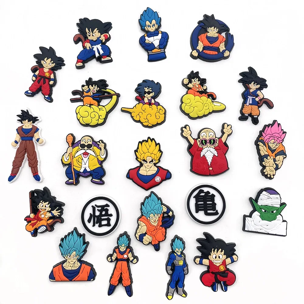 22pcs New Dragon Ball Series Shoe Charms For Crocs DIY Shoe Decorations Shoe Accessories For Sandal Decorate Toys Birthday Gifts
