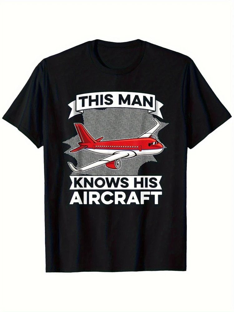 

"Men Who Know Airplanes"-Designed by Aviation Mechanics and Pilots-100% cotton round neck short sleeve printed men's T-shirt.