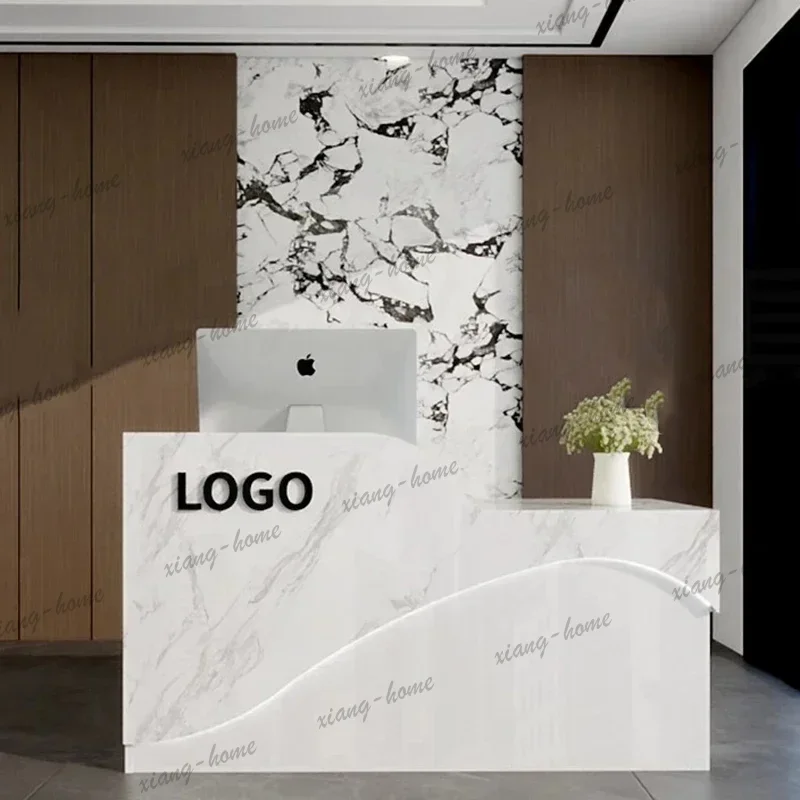 lsMultifunctional Home Reception Desk Luxury Fashion Reception Counter Vintage Compact Banco Reception Front Desk Furniture