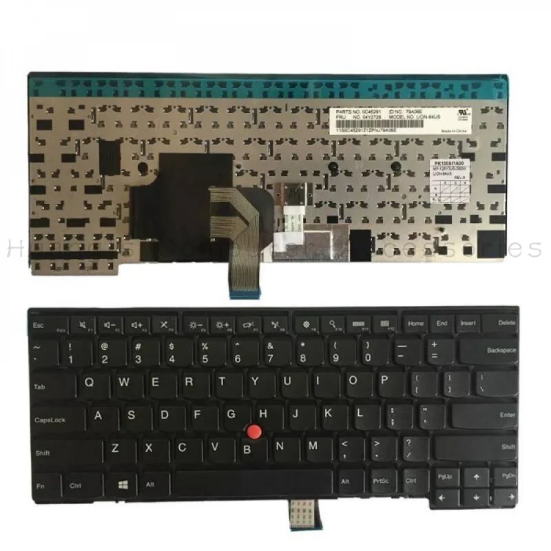 SS+New US Layout Laptop Keyboard For Lenovo Thinkpad T440 T440P T440S T431S T450 No Backlight Replacement Part