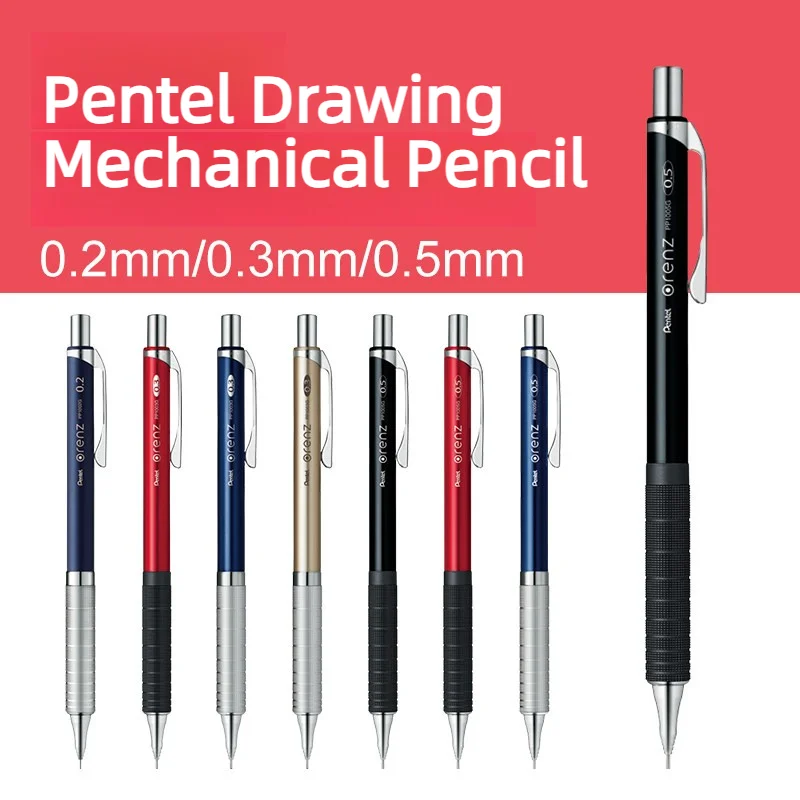 1pcs Pentel Orenz Metalgrip Mechanical Pencil 0.2/0.3/0.5mm Resistant To Core Breakage Japanese Stationery