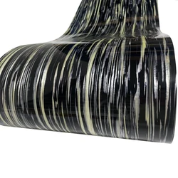 DIY Drum Wrap 0.50mm Black and Beige Stripes Celluloid Sheet Musical Instrument Deco Sheet