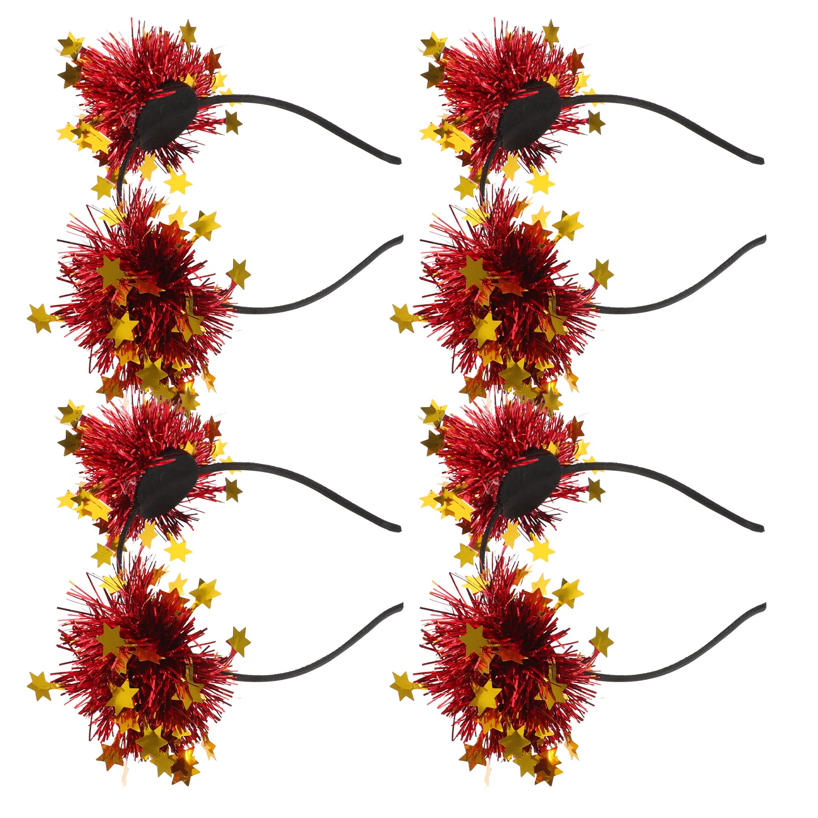 

4Pcs Star Headband Glitter Tinsel Decorative Headband Party Women Birthday Festival Holiday Women Hair Accessories