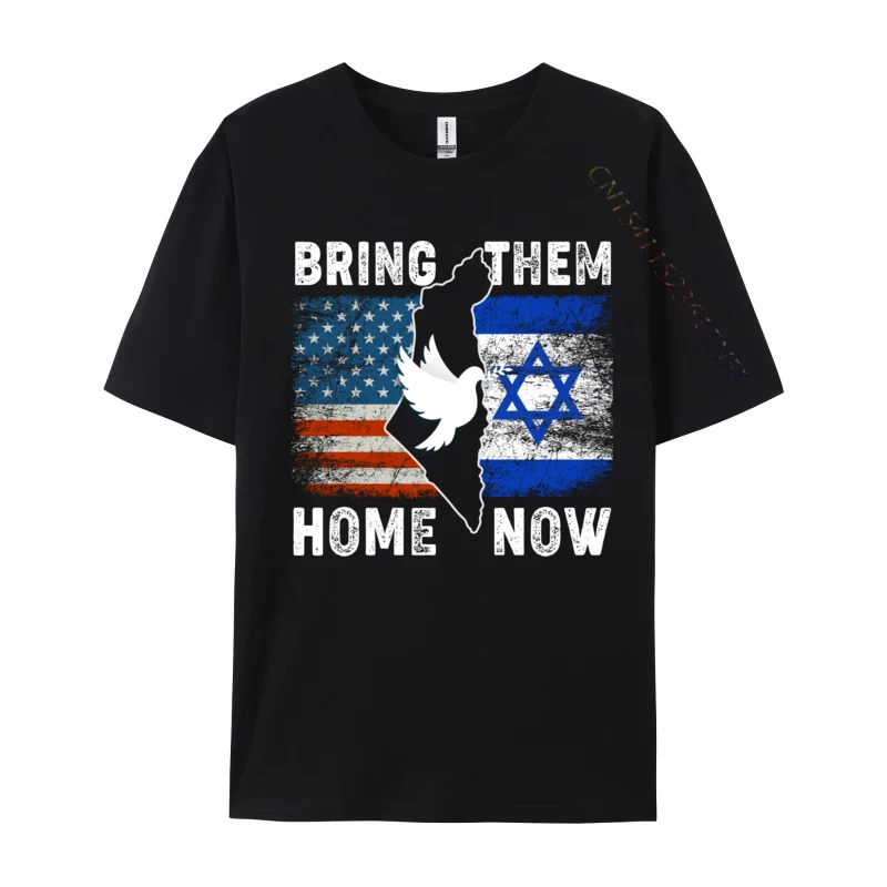 

Bring Them Home Now Stand With Flag Europe Top T-shirt Company Fashionable Cotton Fabric Men Print Tshirts