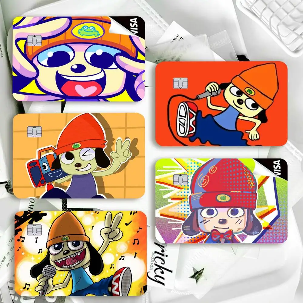 Pa-rappa The Ra-ppers Waterproof Film Skin Cover Credit Card Stickers Debit Front Bank Bus Pass
