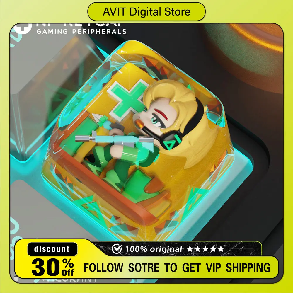 

Клавиатурные колпачки Delta Force Roy Smee для самостоятельной сборки, аниме-кейкапы с подсветкой для ПК-игр, классические колпачки для клавиш, милые персонализированные кнопки