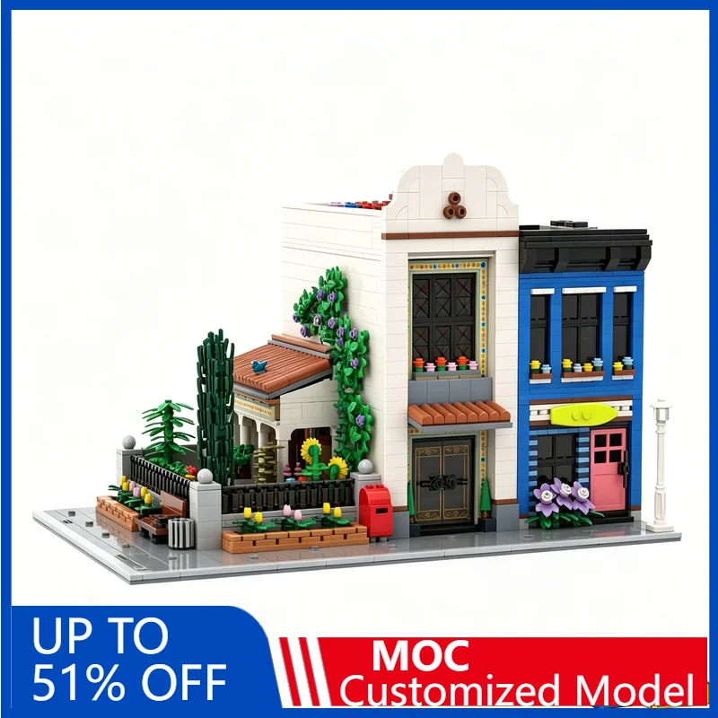 

NEW 3284Pcs Neighborhood Nursery & Surf Shop Building Blocks Diy Educational Assembly Toy Modular City Display Collection Gift