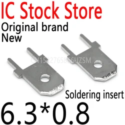 1000PCS New and Original Circuit Board Insert 6.3mm PCB Soldering Terminals Circuit Board Insert Thickness 6.3*0.8