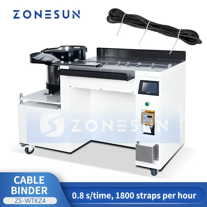 ZONESUN ZS-WTKZ4 Automatic Nylon Cable Tie Binding Machine Cable Strapping Machine