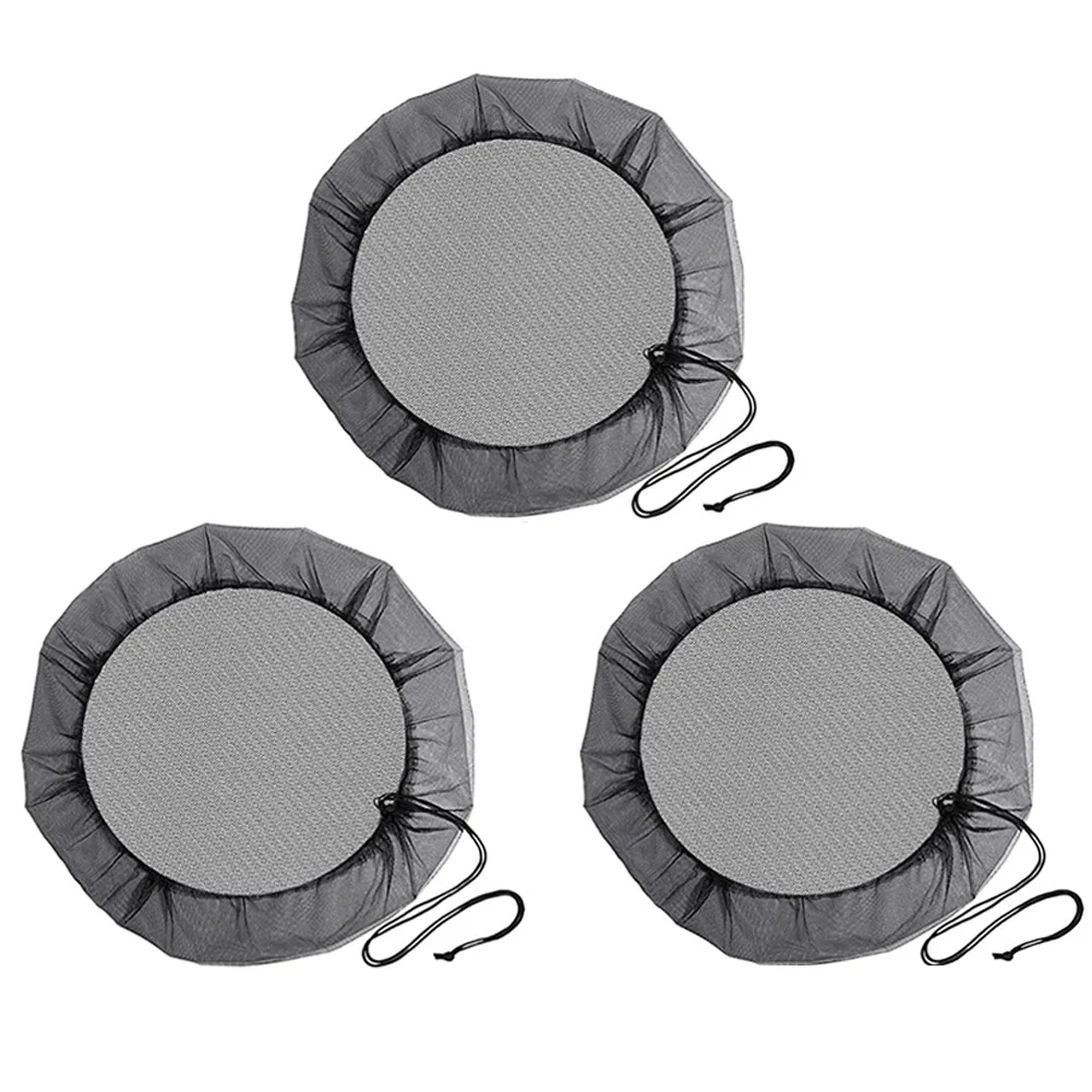 3 Pieces Mesh Cover for Rain Barrel, Water Collection Buckets Cover Tank Harvesting Tool Protector Rain Barrel Netting