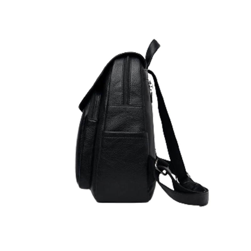 Mochila de viagem em couro PU para senhoras, mochila macia grande, bolsa elegante para meninas, bolsa de ombro feminina, moda