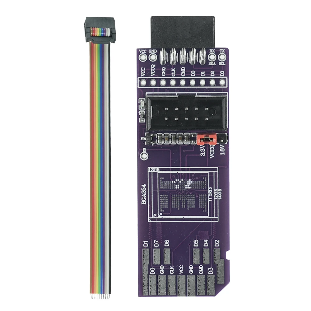 100% Original BGA254 BGA153/169 BGA221 Simple Reading and Writing Board SD-EMMC RT809H-ISP Flywire Adapter Board