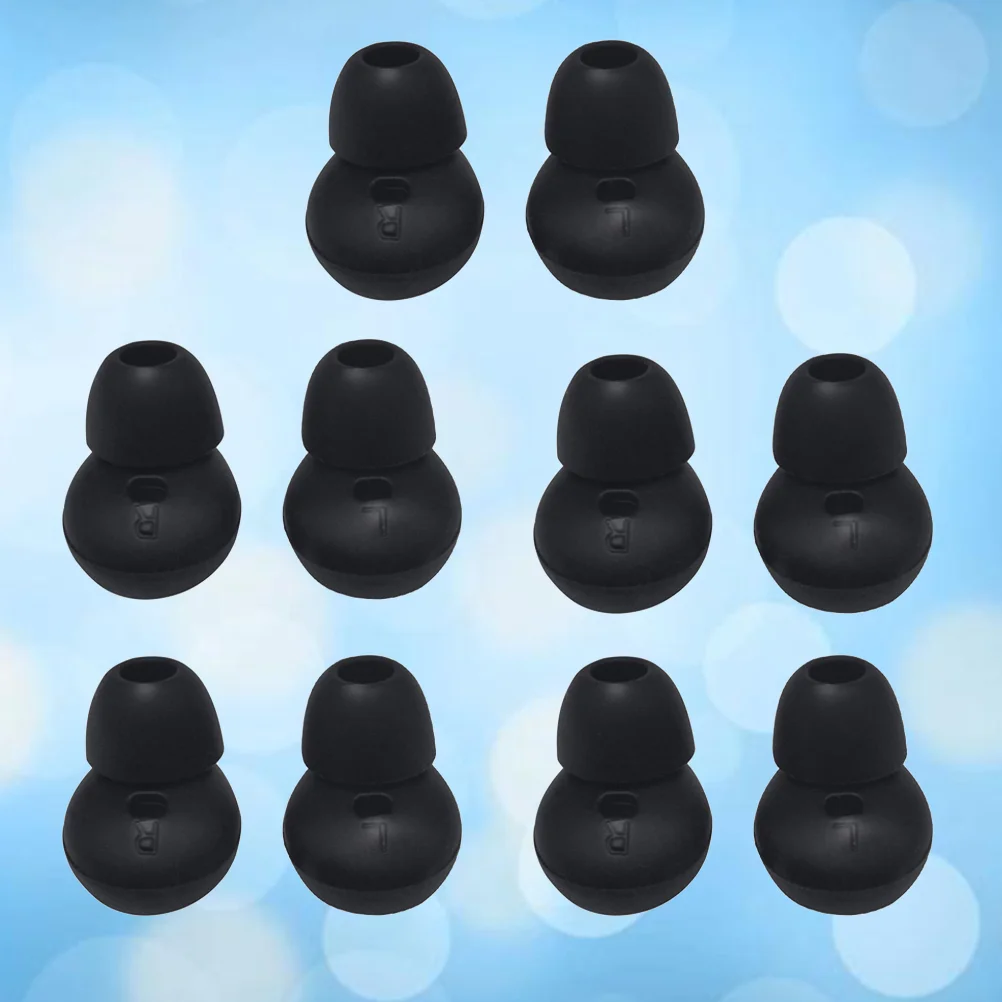 5 Pairs Headset Cover Ear Plugs Sport Earbuds Anti-slip Replacement Earpads Silicone Gel Eartips