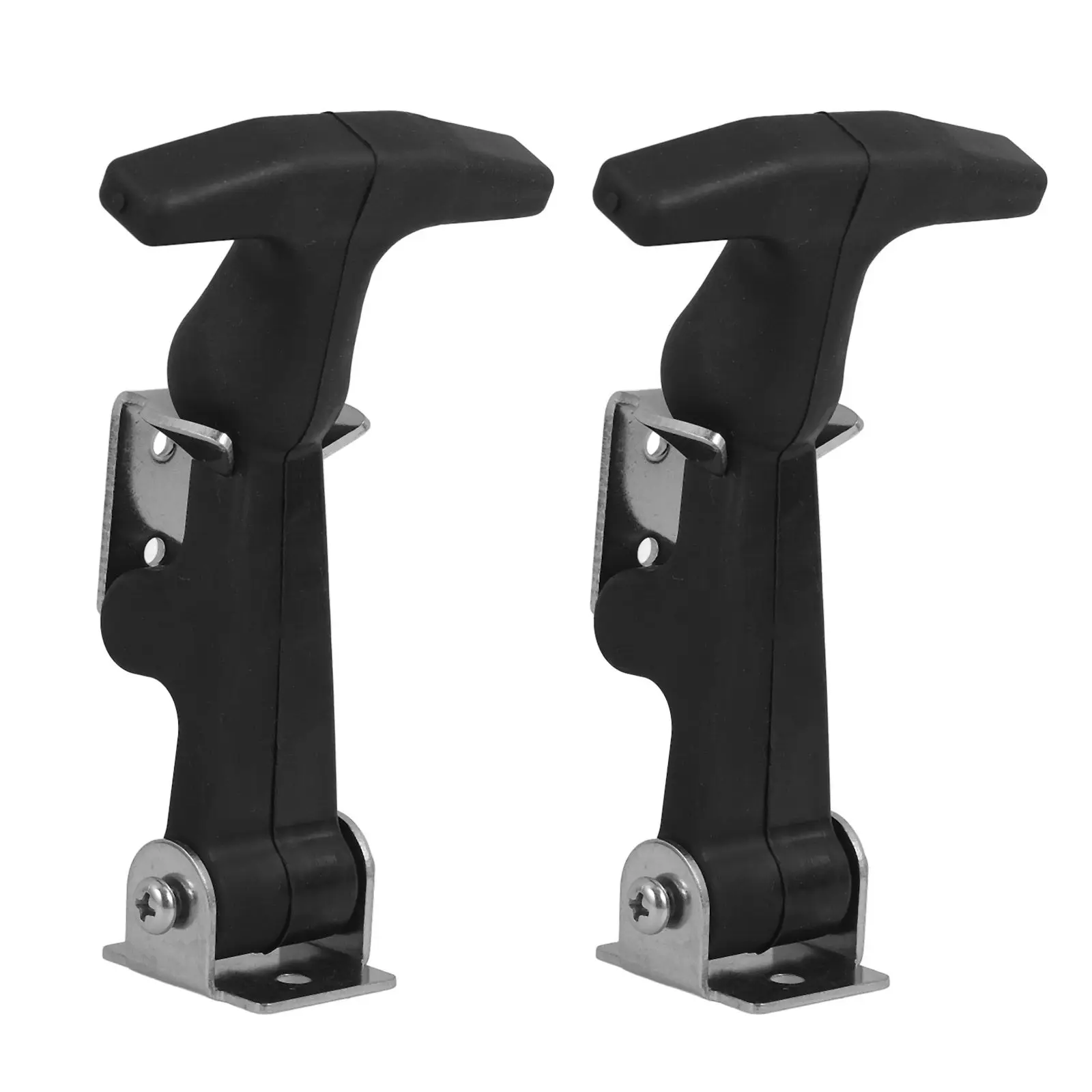 2Pcs Stainless Steel Hasp Latch Heavy Duty Flexible Latches for Tool Box Boat Hatch Engine Hood Mechanical Equipment Replacement