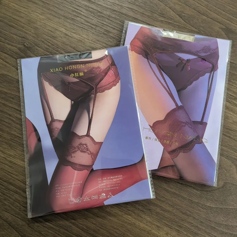 Medias de liga de una pieza sin entrepierna, bloque de Color liso y sedoso, tentación de encaje, pantimedias caladas sexis sin quitar