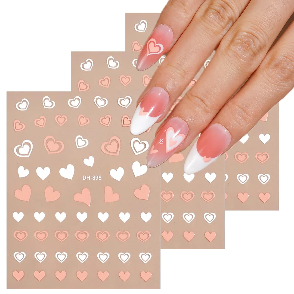 

1/5pcs Kawaii Heart Nail Art Stickers Love Nail Art Stickers Self Adhesive Decorations Decals DIY Manicure Supplies