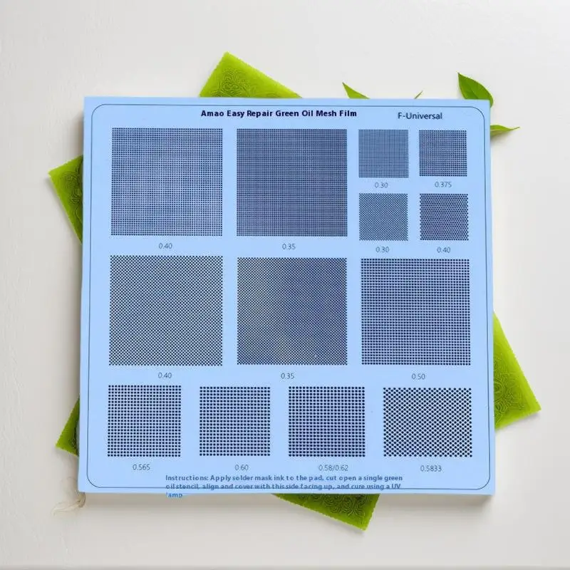 0.3/0.35/0.375/0.4/0.5/0.58/0.6/0.8/1.0mm BGA Reballing Stencil for Solder Masking with Green Oil
