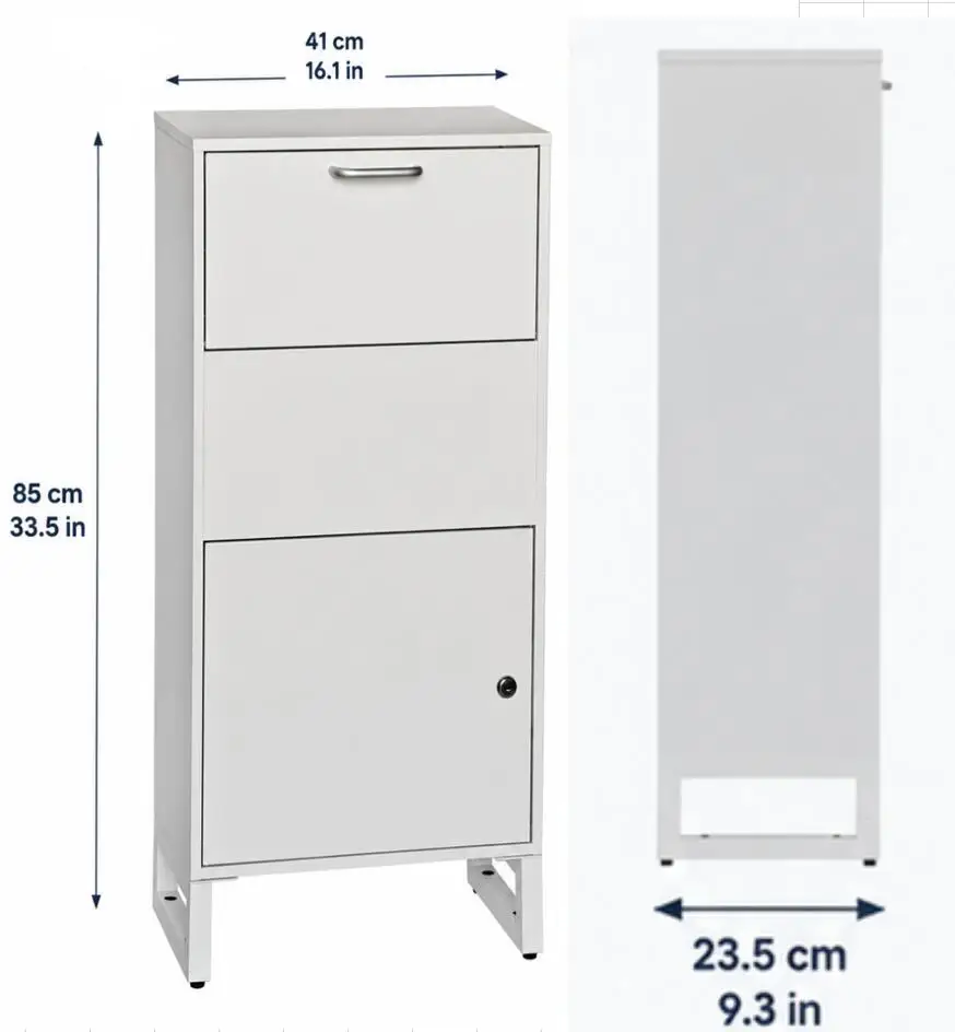Metal Standing Outdoor Mailbox for Apartment Home Office Steel Delivery Box Parcel Box