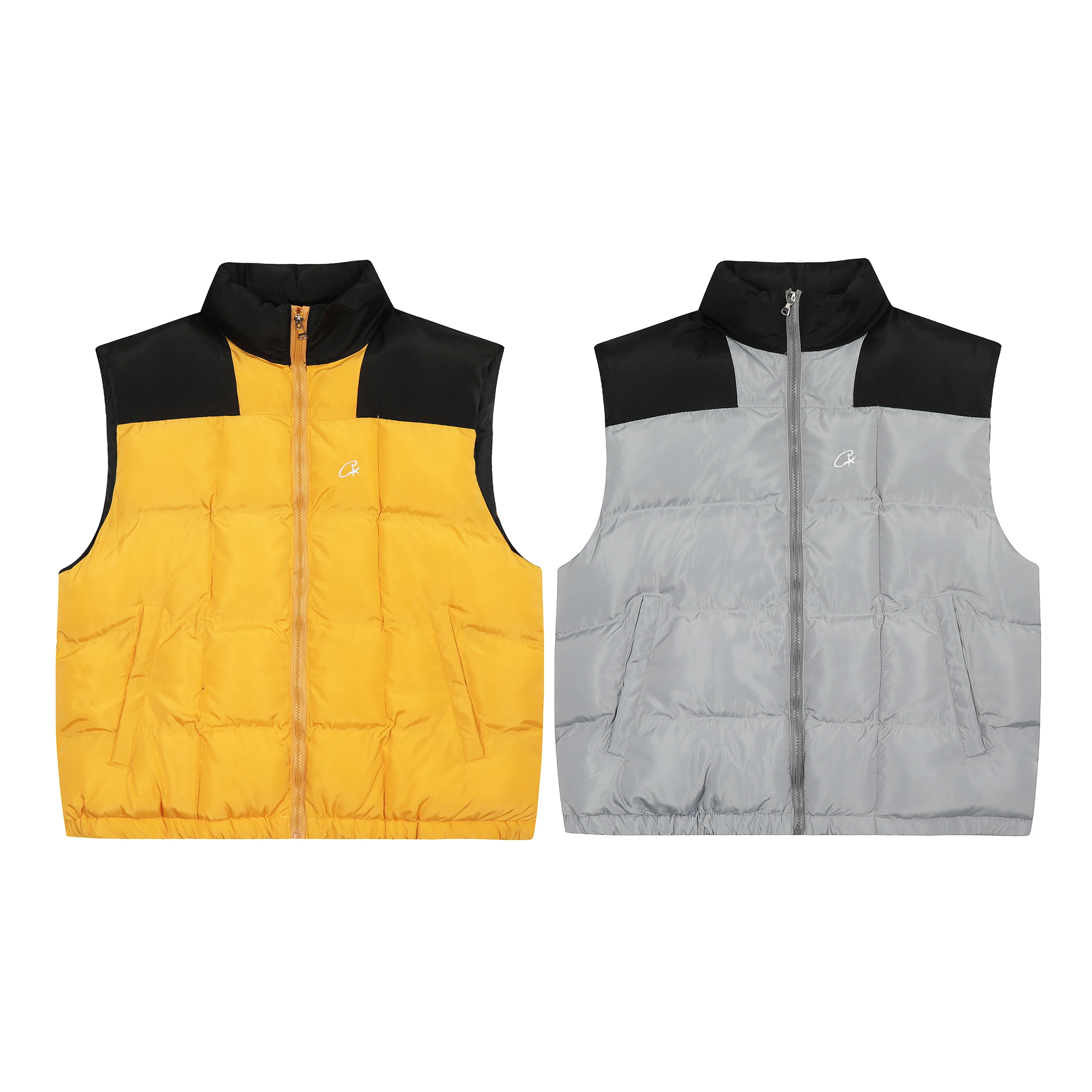 Nuovo gilet a blocchi di colore con lettera ricamata marchio di moda da uomo e da donna gilet in cotone casual allentato ropa hombre