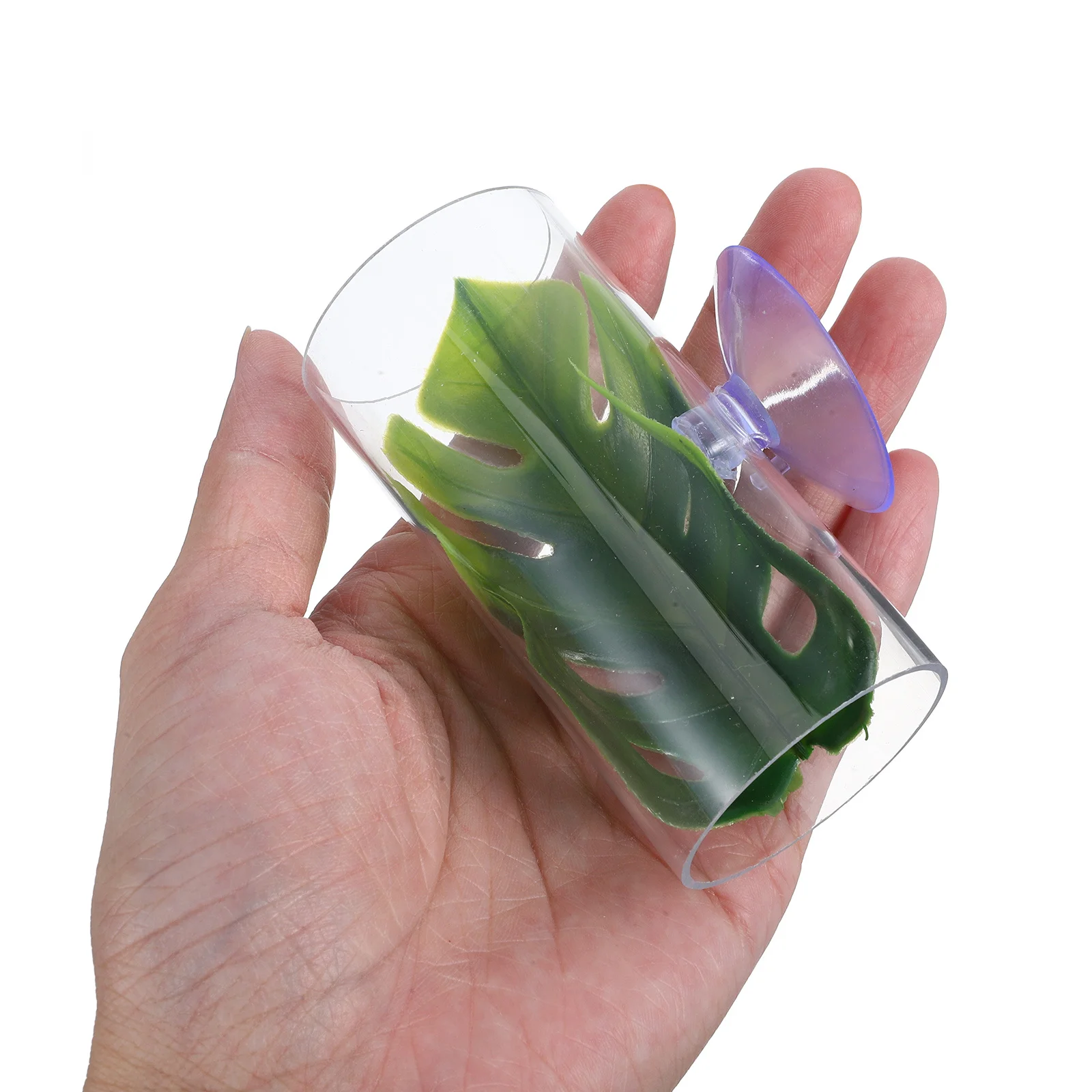 حوض السمك بيتا نفق السمك شفافة إخفاء الكهف التفريخ المأوى الروبيان مخبأ كبير خزان الديكور أنبوب الاسترخاء #2