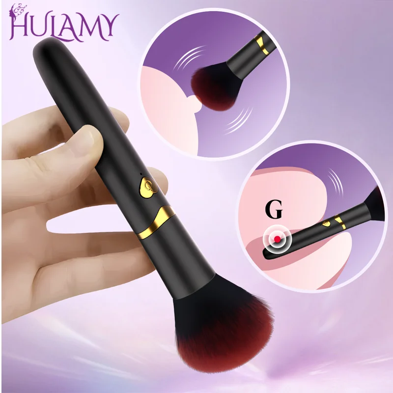 Makeup Brush Vibrator Sex Toys Powerful Vibrating Vagina Nipple Orgasm Stimulator G Spot USB Wireless Charging AV Stick Massager