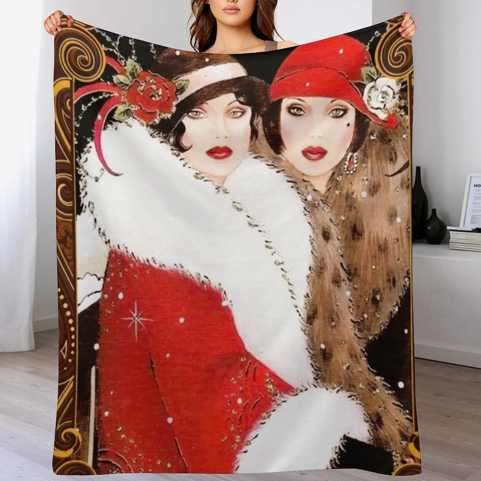 

Out on the town Throw Blanket Warm Soft Beds anime Beautifuls Blankets