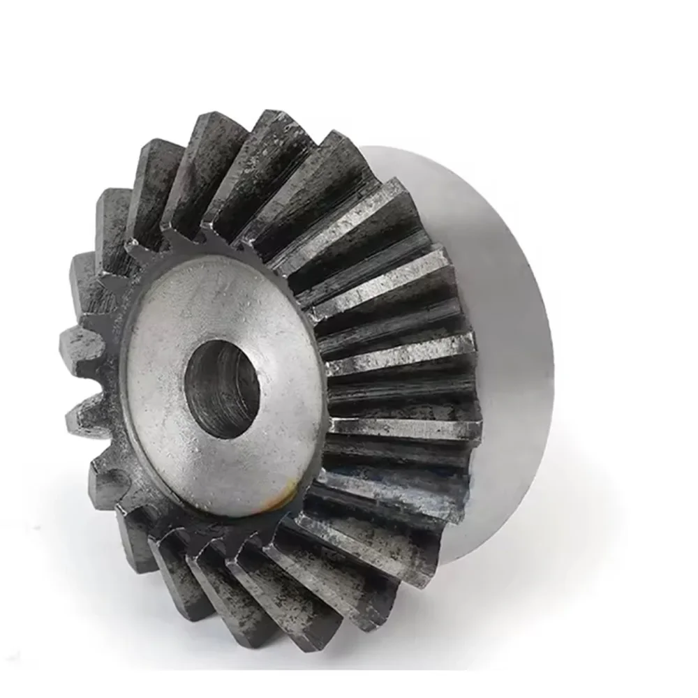 1Pcs Single 15-30 Teeth Industrial Transmission Gear 45#Steel 2 Modulus Wear Resistant Bevel Gear Meshing Angle Steel Gears