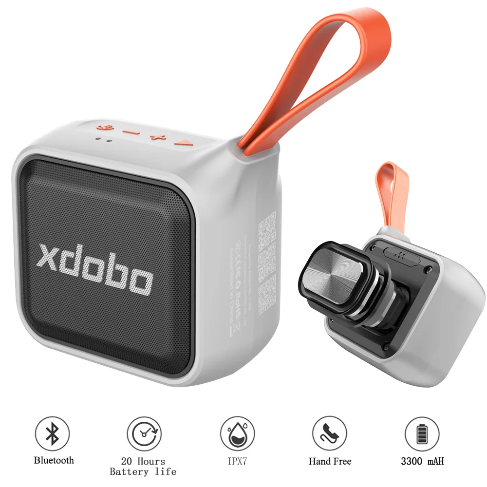 XDOBO Bluetooth Speaker Prince 1995Ⅱ12W Mini Portable Subwoofer Wireless Speaker BT/TF TWS Motorcycle Party Music Playe Soundbox