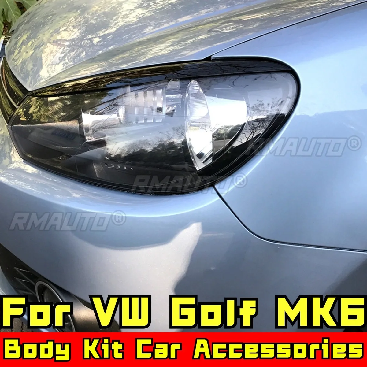 

Для VW Golf MK6 Body Kit Автомобильный головной светильник, лампа для век, украшение для фар для бровей, Стайлинг автомобиля, накладка, автомобильные аксессуары