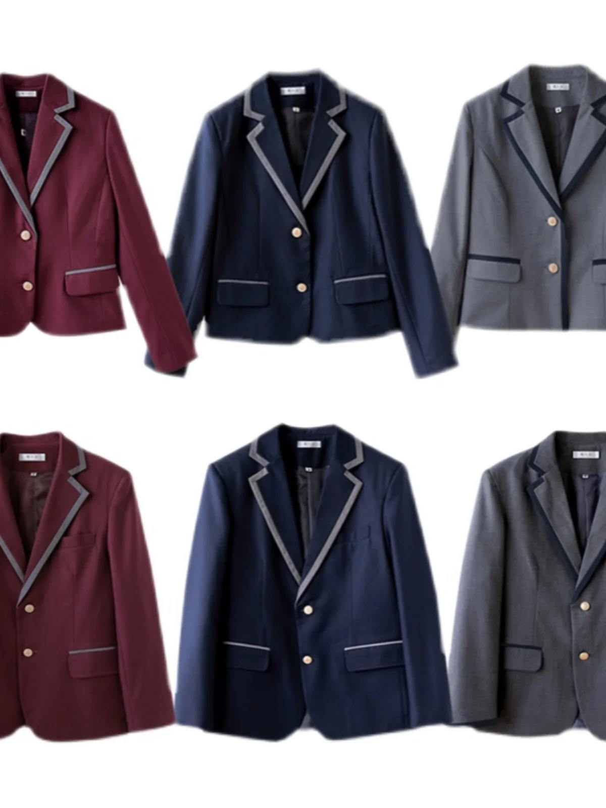 Korean Style Student Uniform Jacket British College Wind Outerwear Top Couple Clothes Passport Photo Costume Class Uniform