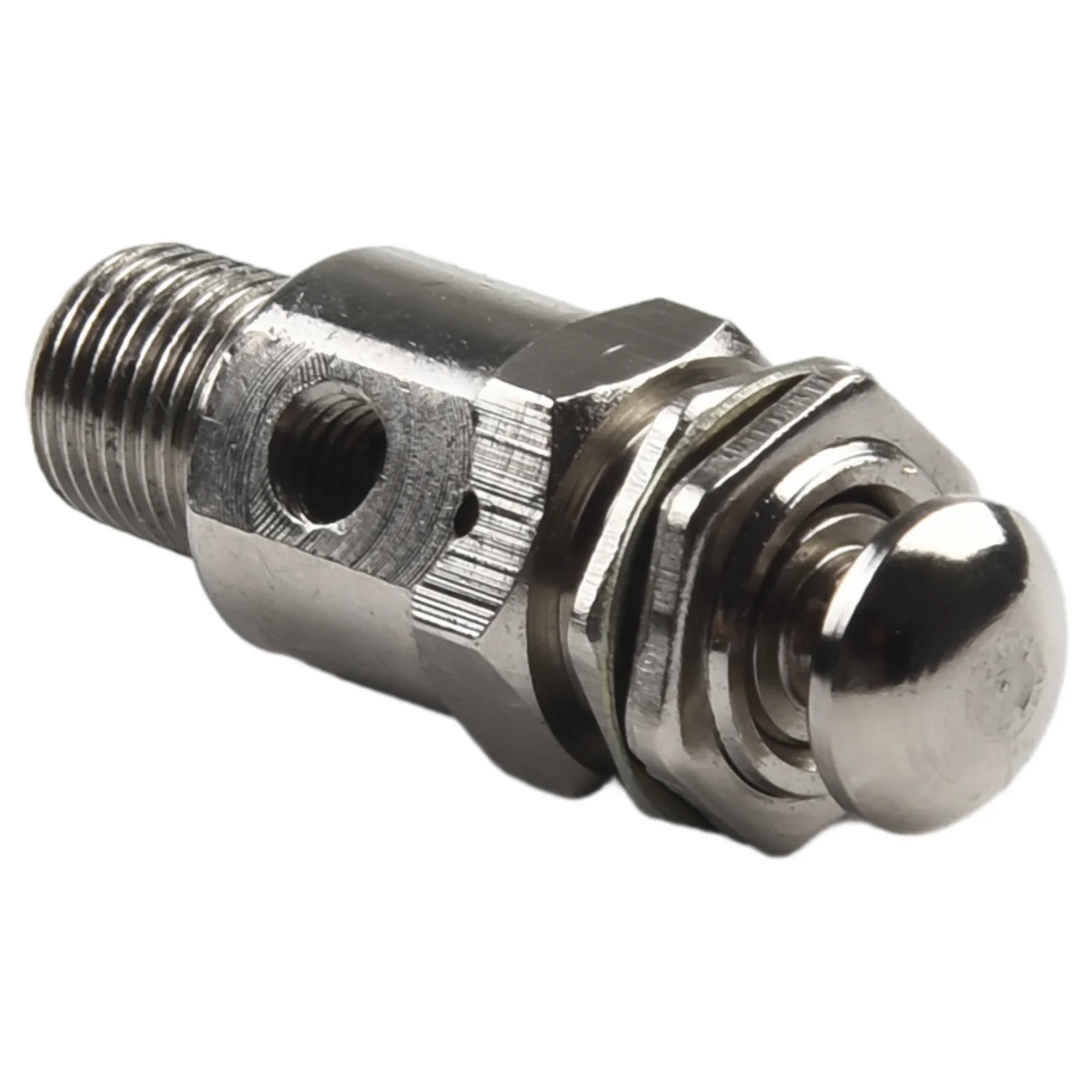 1pc Pneumatic Valve 2 Position 3 Way 2.4mm Silver Tone TAC-3P Button Spring Return For Total Air Pressure Control