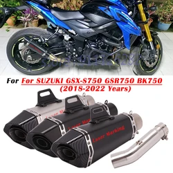 For SUZUKI GSX-S750 GSR GSX S 750 GSR750 BK750 2018 - 2022 Motorcycle Exhaust Escape System Modified Muffler Middle Link Pipe