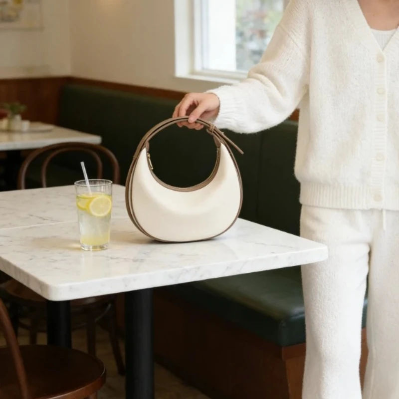 

PU Moon Shape Handbags Women's Arrival Shoulder Bags Adjustable Handle Bag Lightweight Dumpling Crossbody Bags