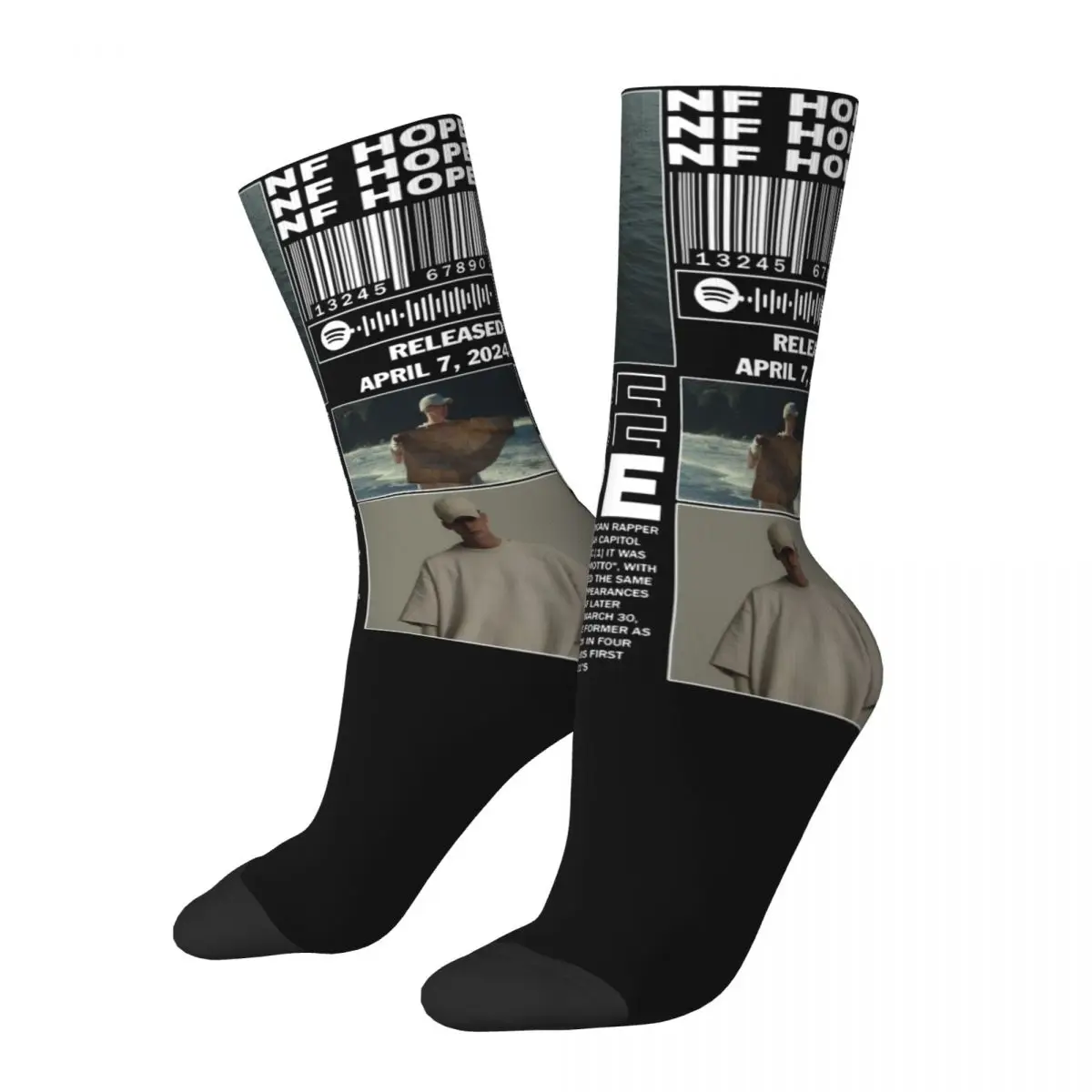 

NF Rapper Hope Tour 2024 Theme Crew Socks Accessories for Female Male Flexible Dress Socks