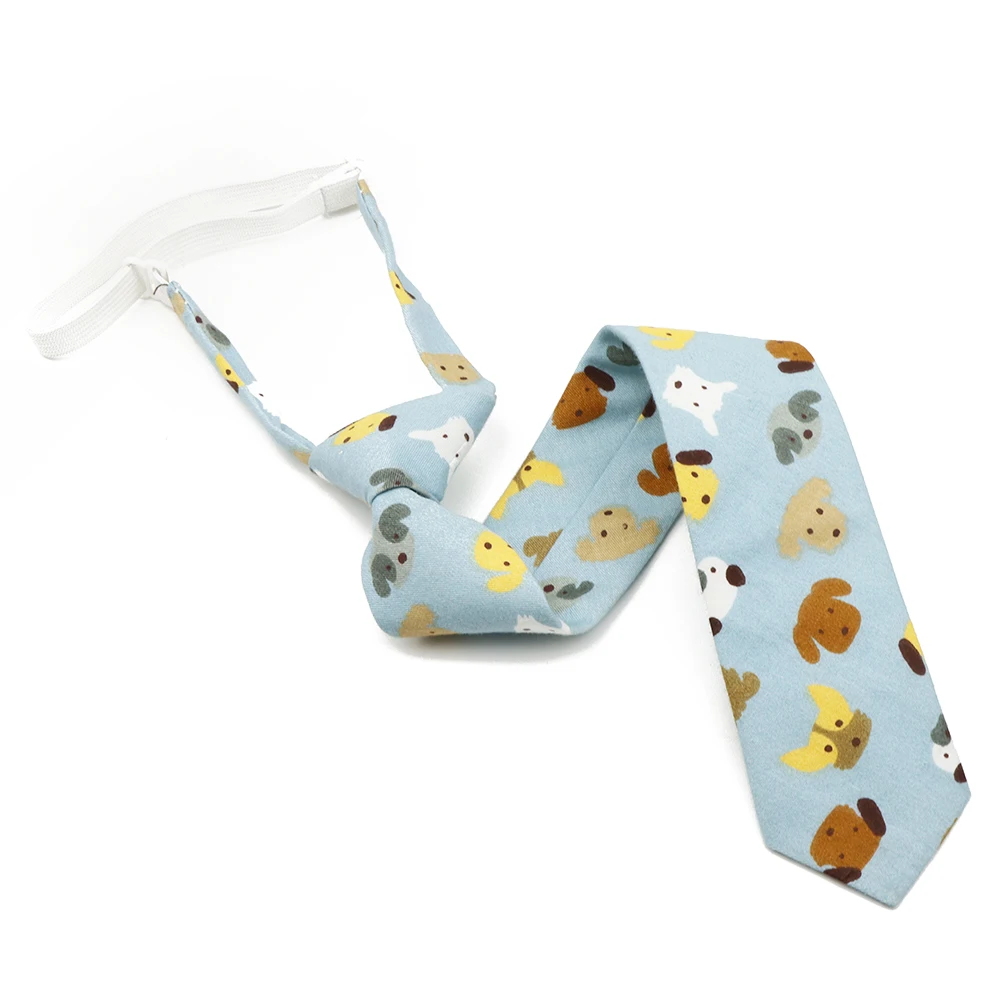 Cute Cotton Kids Necktie Casual Dog Duck Chicken Bear Pattern Children Pre Tied Neckties Skinny Ties Small Designer Cravat Tie