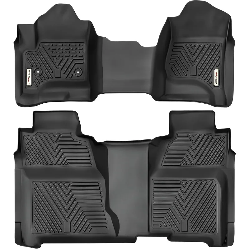 

US Floor Mats Compatible with 2014-2018 Silverado/Sierra 1500, 2015-2019 2500HD/3500HD Crew Cab, with 1st Row Bench Seat