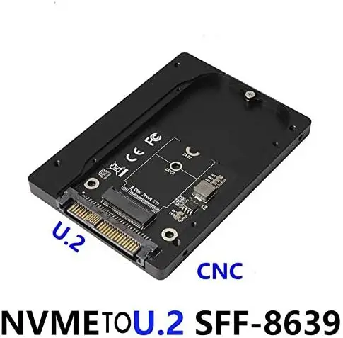 JoniSerl M.2 to U.2 Adapter - for M.2 PCIe NVMe SSDs - PCIe M.2 Drive to U.2 (SFF-8639) Host Adapter - M2 SSD Converter