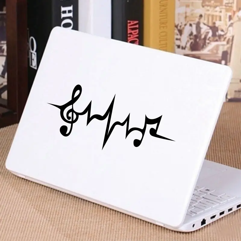 Heartbeat Wall Decal Music Notation Vinyl Sticker for Laptop, Car, Cup, and Home Decor