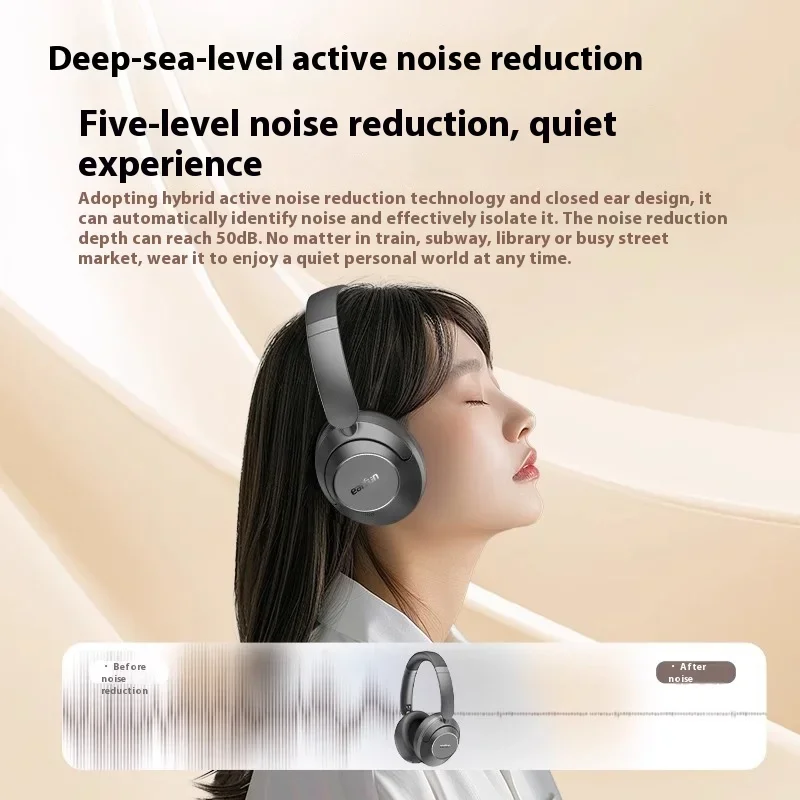 سماعات Earfun Wave Pro / Wave Life اللاسلكية بتقنية البلوتوث، تقليل الضوضاء النشطة، شهادة مزدوجة عالية الدقة بمعايير ذهبية